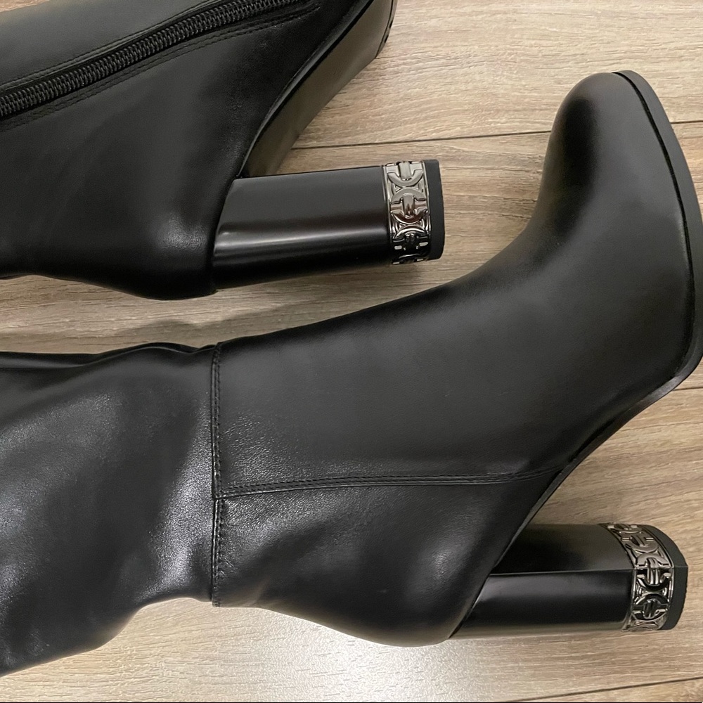 Leather tall boots